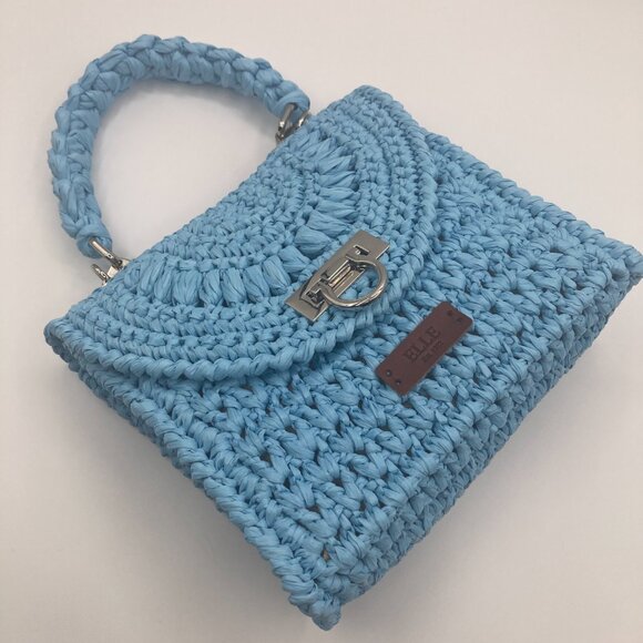 ELLE Raffia Crochet Handbag - Picture 8 of 16